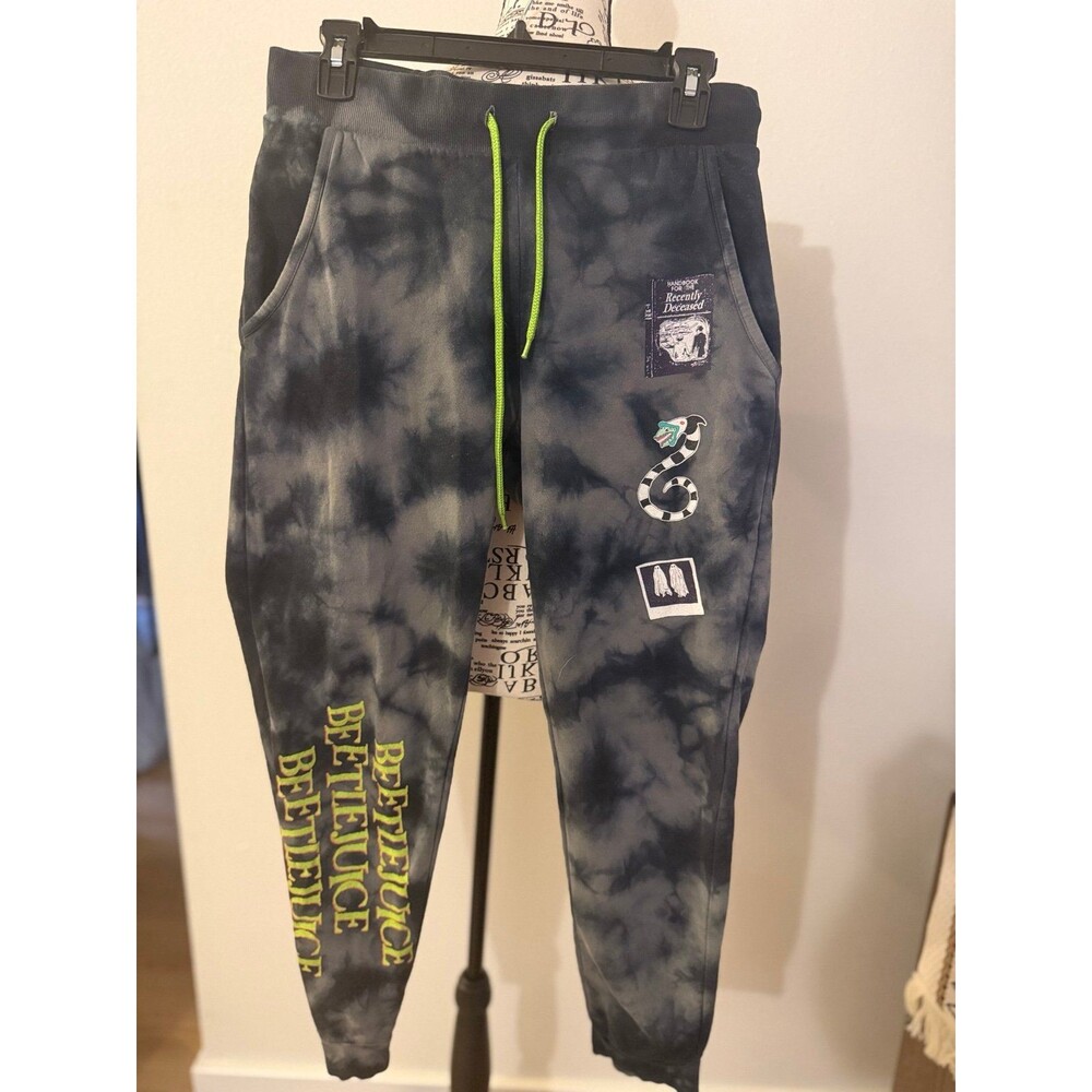 Beetlejuice Tie-Dye Patch Joggers Small